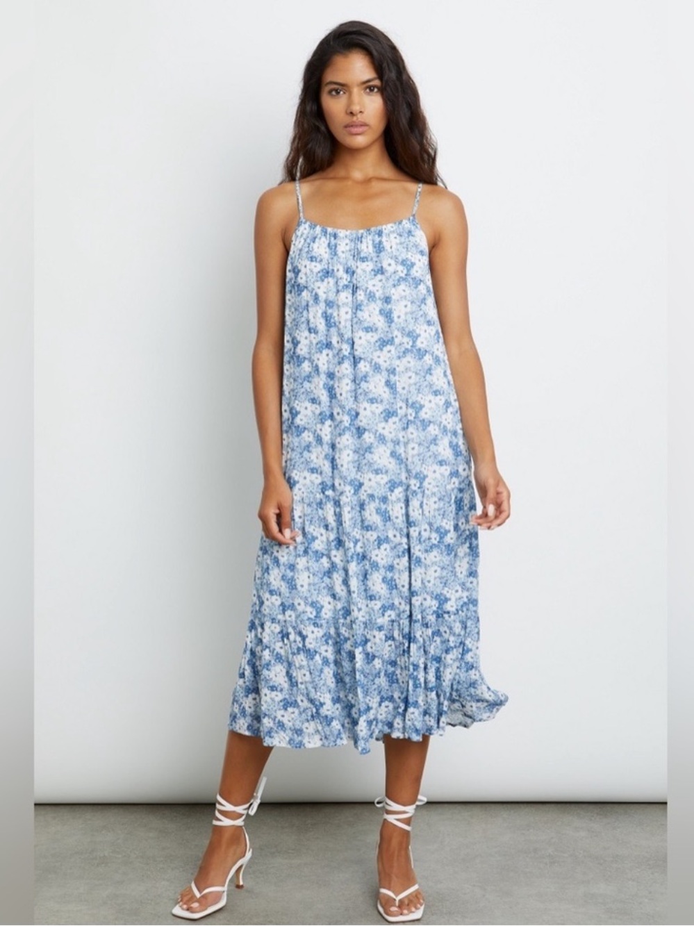 Rails Adora Blue Jasmine Midi Tank Top Dress L